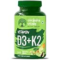 Vruksha Vitals Vit D3 & K2 100% RDA, 240 Tablets - For Adults & Kids - Plant based Vitamin D3 600 IU & Vitamin K2 as MK7 55 mcg, Vitamin D & Vit K Tablets/Capsules Supplement