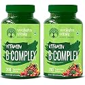 Vruksha Vitals Vitamin B Complex 100% RDA - 200 Tablets/Capsules - B Vitamins Supplement (B1 B2 B3 B5 B6 B7 B9 B12) x Pack of 2
