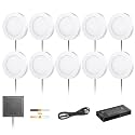VST Under Cabinet Lights CCT 3000K-6000K, Puck Lights Color Temperature and Brightness Adjustable with Touch Switch and ETL Listed Led Driver, Plug in Led Light for Kitchen Under Cabinet 10pack