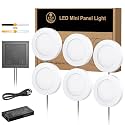VST Under Cabinet Lights CCT 3000K-6000K, Puck Lights Color Temperature and Brightness Adjustable with Touch Switch and ETL Listed Led Driver, Plug in Led Light for Kitchen Under Cabinet Wardrobe
