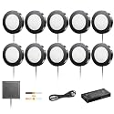 VST Under Cabinet Lights CCT 3000K-6000K, Puck Lights Color Temperature and Brightness Adjustable with Touch Switch and ETL Listed Led Driver, Plug in Led Light for Kitchen Under Cabinet 10pack