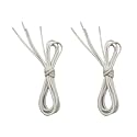 VSUDO 2 Pair Waxed Round Dress Shoe Laces for Men, 1/8" Thin Shoelaces