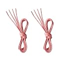 VSUDO 2 Pair Waxed Round Dress Shoe Laces for Men, 1/8" Thin Shoelaces