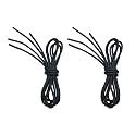 VSUDO 2 Pair Waxed Round Dress Shoe Laces for Men, 1/8" Thin Shoelaces
