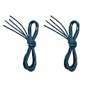 VSUDO 2 Pair Waxed Round Dress Shoe Laces for Men, 1/8" Thin Shoelaces