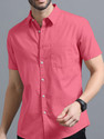 VTEXX Men Solid Casual Pink Shirt