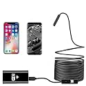 VTI Wireless Endoscope WiFi Inspection Camera USB Endoscope 2.0MP HD Borescope 2 in 1Flexible Snake Camera Waterproof Tube Drain Pipe Camera with 8 Led for iOS Samsung Android iPhone Windows