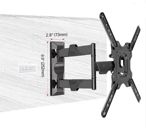 vtm vtech-wmk-44 p4 6 way swivel tilt wall mount 32-55-inch tv stand base furniture accessories iron