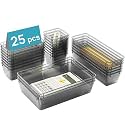 Vtopmart 25 Pack Plastic Drawer Organizers with Non-slip Rubber Pads
