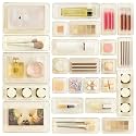 Vtopmart 25 Pack Plastic Drawer Organizers with Anti-slip Rubber Pads