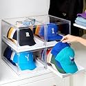 Vtopmart 4 Pack Stackable Baseball Caps Organizer, Each Holds 12 hats