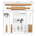 Vtopmart Expandable Silverware Organizer, Kitchen Drawer Tray, 6-9 Slots