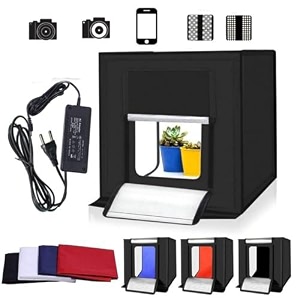vts 50x50 cm led tent light cube diffusion soft box kit with 4 colors backdrops portable photo studio shooting for photography