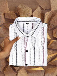 VUDLY Men Checkered Striped Self Design Solid