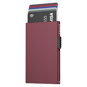 vulkit minimalist credit card holder pop up cards rfid protection slim metal wallet
