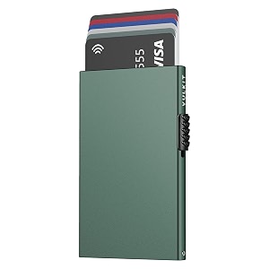 vulkit minimalist credit card holder pop up cards rfid protection slim metal wallet