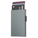 VULKIT Minimalist Credit Card Holder Pop Up Cards RFID Protection Slim Metal Wallet, Space Grey, Taille unique, Minimalist