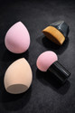 Vune 4 Pcs Makeup Sponge Set with Foundation Brush | Beauty Blender Makeup Kit