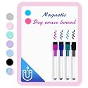VUSIGN Magnetic Dry Erase Board, 8.5 x 11 Inches White Board, Pink