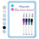 VUSIGN Magnetic Dry Erase Board, 8.5 x 11 Inches White Board, Blue