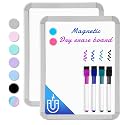 VUSIGN Magnetic Dry Erase Board, 8.5 x 11 Inches White Board, Gray, 2 Pack