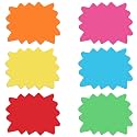 Vuzvuv 5 * 6 inch Multicolor Starburst Signs Cutouts Sale Tags Pricing Sign