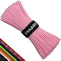 VVAAGG 550lb Paracord Rope 100 FT: 4mm Lightweight and Durable Camping LiPink Rope 7 Strand Nylon Parachute Cord