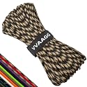 VVAAGG 550lb Paracord Rope 100FT: 4mm Lightweight and Durable Camping Rope 7 Strand Nylon Parachute Cord for Fishing Clothesline Hammock Tent & Survival DIY Bracelet BLCamo
