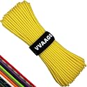 VVAAGG Paracord Rope 550 lb, 4MM 7-Strand Nylon Parachute Cord Yellow