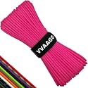 VVAAGG Paracord Rope 550 lb, 4MM 7-Strand Nylon Parachute Cord Pink