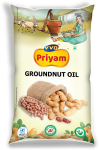 vvd priyam groundnut oil -1 litre pouch peanut oil for healthy cooking kallennai groundnut oil 1000 ml