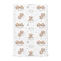 Vvfelixl Crib Sheets for Boys &amp; Girls, Teddy Bears Clouds Pattern, Neutral, Mini Crib Mattress Sheets, Fitted, 52 * 28 * 9In, White