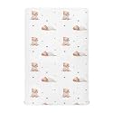 Cute Sleeping Bears Toddler Baby Sheets for Crib, Neutral Mini Crib Mattress Sheets Fitted, 52 * 28 * 9In