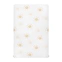 Vvfelixl Crib Sheets for Boys &amp; Girls, Cute Sun Toddler Baby Sheets, Neutral Mini Crib Nursery Mattress Sheets Fitted, 52 * 28 * 9 In