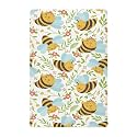vvfelixl Crib Sheets for Boys Honey Bee Cute Bumble Bee Toddler Baby Girl Sheets for Crib,Neutral Mini Crib Nursery Mattress Sheets Fitted,Crib Mattress 52 * 28 * 9In, g363127842p821c876s1914