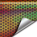 VViViD+ Bio HEX+ Air-Tint Headlight Vinyl Roll (15.9" x 60", Smoke Large Pattern)