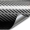 VViViD+ Premium Vinyl Wrap Film (1/2ft x 5ft, Premium Black Carbon)