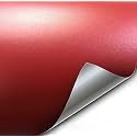 VViViD+ Premium Vinyl Wrap Film (25ft x 5ft, Matte Metallic Lava Red)