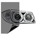 VViViD Smoke Black Gloss Vinyl Headlight Foglight Transparent Tint Wrap Self-Adhesive (60" x 60")