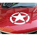Star Car Stickers Adventure Exterior Stylish for Bonnet Side Door Handle Bumper Tank Wall Decoration White 40.00 X 40.00 Cm