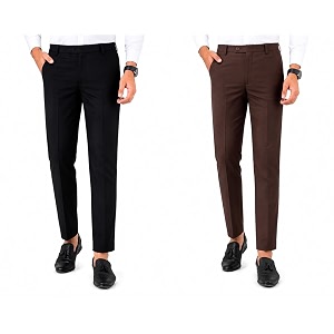 VX9 Mens Formal Trousers Smart Office