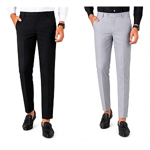 VX9 Mens Formal Trousers Smart Office