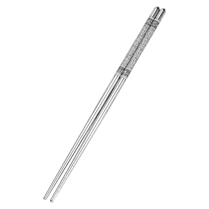 vyapti enterprise reusable metal stainless steel chopsticks dishwasher safe lightweight easy to use metal chop stick utensils 1
