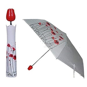 unique and different type fancy rose umbrella lightweight waterproof uv protection mini folding creative rose flower case with waterproof compact bottle monsoon summer rose umbrella
