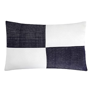 microfiber height adjustable hollow fibre sleeping pillow with zip  pillow set of 2 blue and white 27 x 17 inches  pillows with 4 month-warranty