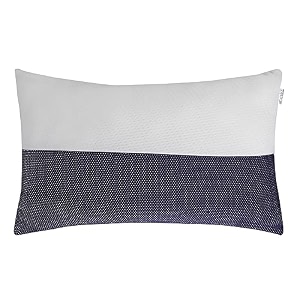 microfiber height adjustable hollow fibre sleeping pillow with zip  pillows set of 1 white and blue 27 x 17 inches  pillows with 4 month-warranty