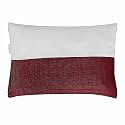 Microfiber Height Adjustable Hollow Fibre Sleeping Pillow with Zip | Pillows Set of 1 (White and Red, 27 X 17 Inches) | Pillows with 4 Month-Warranty