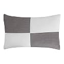 Microfiber Height Adjustable Hollow Fibre Sleeping Pillow with Zip | Pillows Set of 1 (White and Grey, 27 X 17 Inches) | Pillows with 4 Month-Warranty