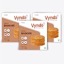 Vyndo Farali Bhakhri – Pack of 3 (180g Each) | Millet Snacks, Gluten-Free, No Wheat, Healthy Fasting Special (Upwas/Vrat) Snacks, Shravan Special, Diet-Friendly.