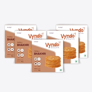 vyndo farali bhakhri  pack of 4 180g each  millet snacks gluten-free no wheat healthy fasting special upwasvrat snacks shravan special diet-friendly